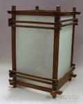 Asianstyle Glass and Wood Lantern