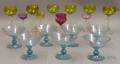 Group of Colored and Colorless Glass Tableware