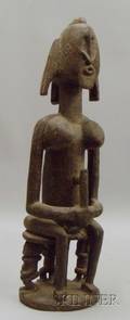 African Carved Seated Fertility Figure