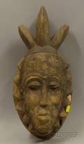 African Carved Wooden Mask