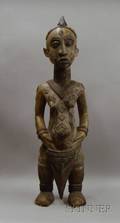 African Female Carved and Painted Figures
