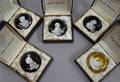 Five Baccarat Sulfide Paperweights