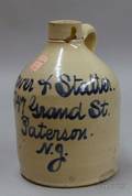 Cobalt Labeled Stoneware Jug