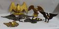 Six Metal and Wood Eagles
