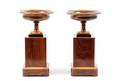 Pair of English Inlaid Rosewood Tazza Pedestals