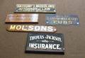 Five Painted Wood and Cast Metal Trade and Business Signs