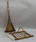 Wooden Candle Dipper and a Small Rustic Wooden Rake