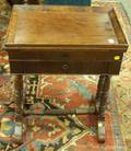 Mahogany Tray Lifttop Sewing Table with Drawer
