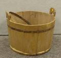 Large Yellowpainted Wooden Tub