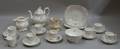 Twentyfour Piece English Handpainted Porcelain Partial Tea Service