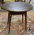 Brownpainted Queen Anne Ovaltop Tea Table with Splayed Legs