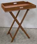 Georgianstyle Mahogany Butlers Tray with Folding Stand