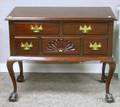 Chippendalestyle Carved Mahogany Lowboy