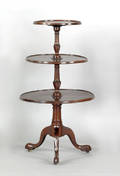 George III mahogany three tier dumb waiter late 18th c