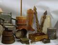 Group of Assorted Wood and Tin Country Items