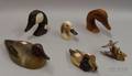 Group of Painted Wooden Duck and Bird Carvings