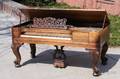 Steinway  Sons Victorian Rococo Revival Carved Rosewood and Rosewood Veneer Square Piano