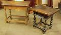 William  Mary Style Walnut Table with Drawer and a Pine Breadboardtop Maple Tavern Table
