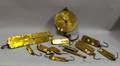 Ten Brass Hanging Scales