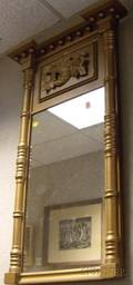 Goldpainted Classical Wooden Tabernacle Mirror with Cornucopia Frieze