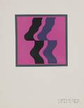 Robert P Moore Jr American 19371992 NonObjective Composition MagentaViolet