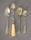 Two coin silver spoons marked W Gilmore