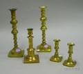 Five Brass Candlesticks
