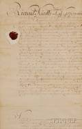 Early Manhattan Island New York Land Grant Nicolls Richard 16241672