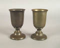 Pair of New England pewter chalices ca 1840