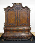 Massive Dutch marquetry inlaid wardrobe mid 18th c