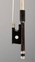 French Silver Mounted Violin Bow Attributed to Nicolas Maire c 1840