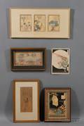 Four Japanese Prints and a Painting