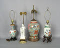 Four contemporary Chinese porcelain lamps