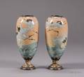 Pair of Cloisonne Vases
