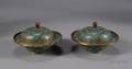 Pair of Cloisonne Covered Bowls