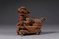 Carved Teakwood Foo Dog