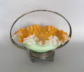Satin glass basket
