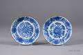 Pair of Blue and White Saucer Dishes