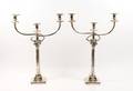 Pair of Hawksworth Eyre  CO Silver Candelabras