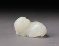 White Jade Carving of a Puppy
