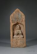 Carved Wood Stele