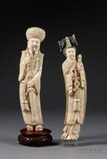 Pair of Ivory Carvings