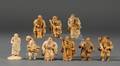 Nine Small Ivory Carvings