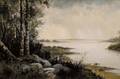 Samuel R Chaffee American b 1850 The Quiet Lake Shore