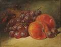 George William Whitaker American 18401916 Still Life with Grapes and Peaches