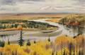 Martin R Ahearn American b 1918 Winding River Autumn
