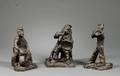 Emmanuel ManKatz UkrainianFrench 18941962 Lot of Four Sculptures Double Bass Player Trombone Player Sitting Oboe Player a