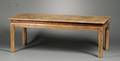 Max Kuehne American 18801968 Carved and Decorated Floral Motif Wood Coffee Table