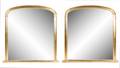 Pair of Large Arched Giltwood Mirrors 20th C
