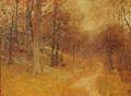 Charles Edwin Lewis Green American 18441915 Autumn Trees in Forest